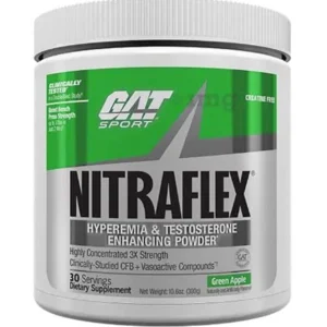 GAT Sports Nitraflex Hyperemia & Testosterone Enhancing Powder, 0.66lbs, 300gm (30 Servings)